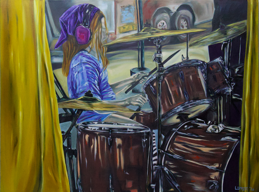 Drums, a painting by Desaray Lippitt