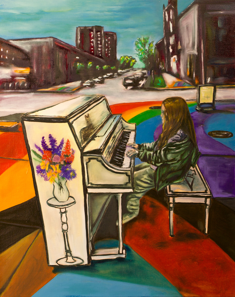 Piano 1, Des Moines, a painting by Desaray Lippitt